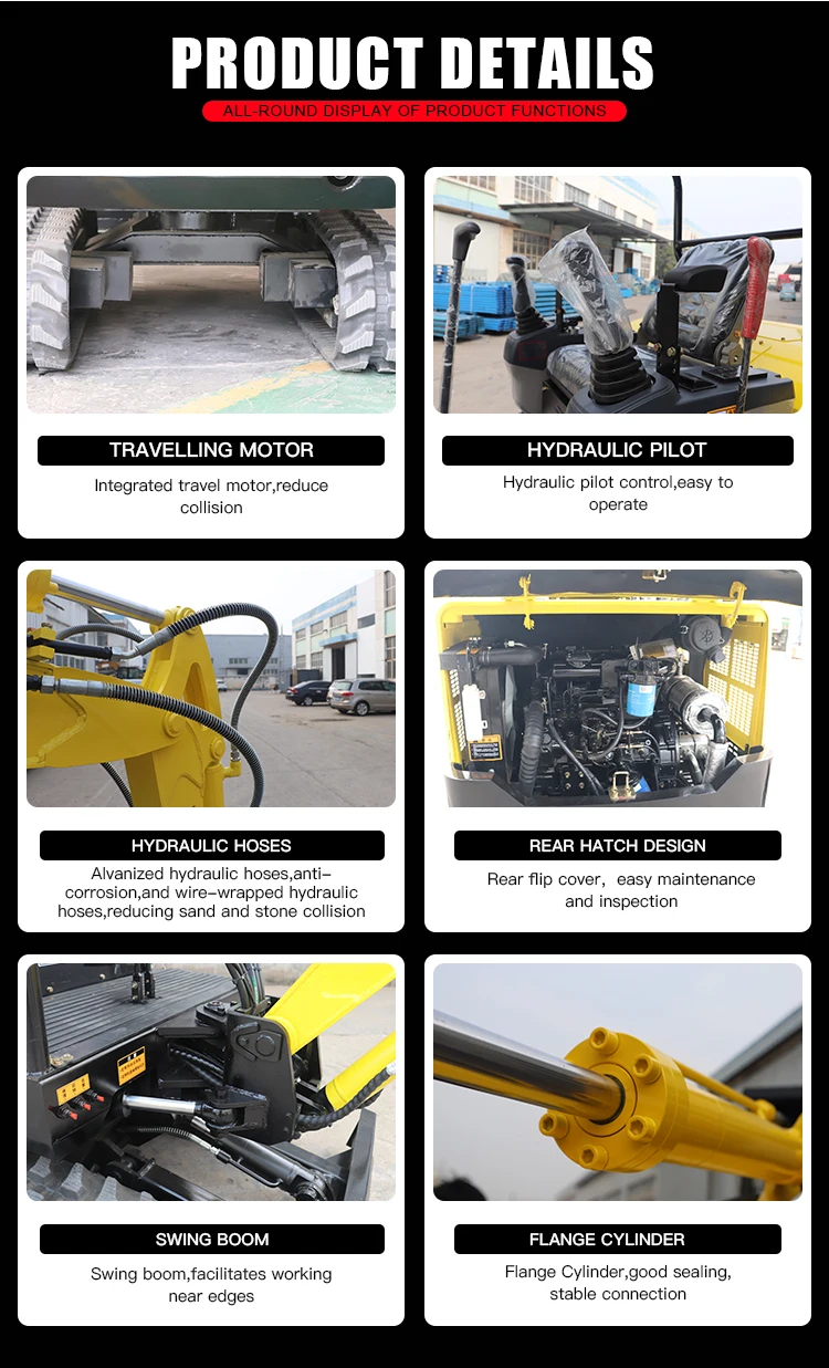 Cheap Small Digger Wholesale Micro Compact Mini Excavator 2.5 Ton 1ton Bagger Prices for Sale With EPA/CE/EURO details