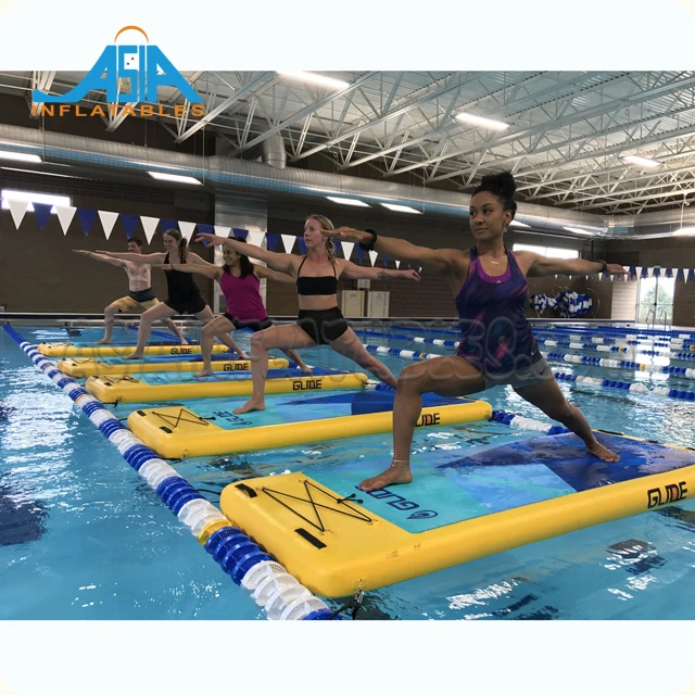 Fitness Water Air Mat Gymnastics Equipment Floating Water Yoga Mat,  Inflatable Yoga Board Mat Platform