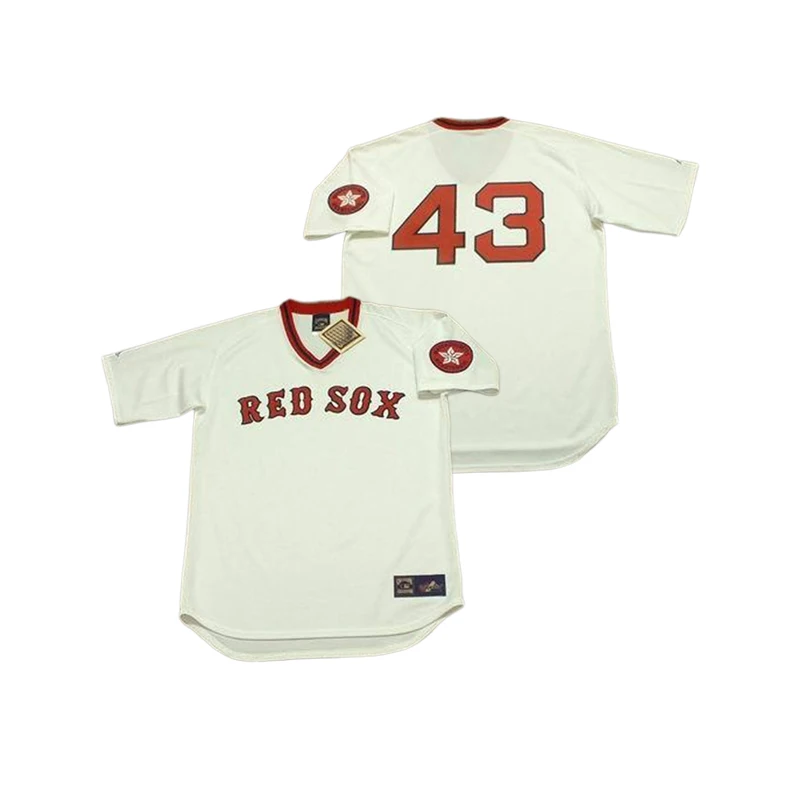 Wholesale Men's Boston 39 Mike Greenwell 40 Ken Harrelson 42 Mo Vaughn 43  Dennis Eckersley Throwback Baseball Jersey Stitched S-5xl From m.