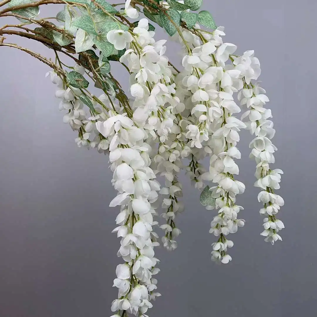 DKB High Quality Artificial Silk Fabric Cassia Fistula 1m Ceiling Flowers Indoor Outdoor Decoration