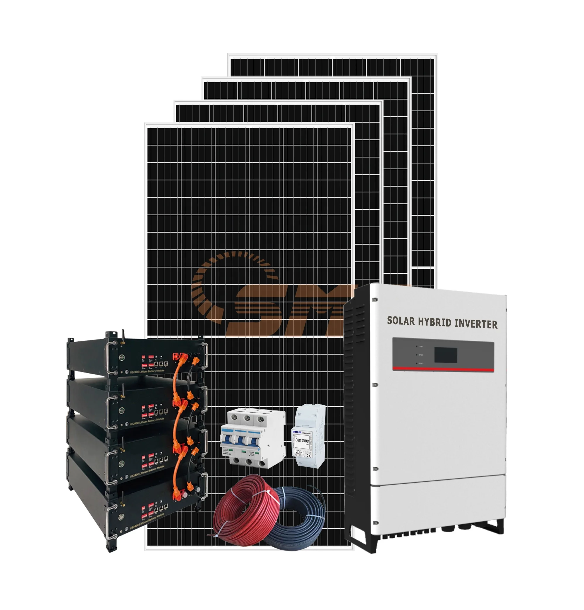 Growatt SPF5000ES 5kw Solar Ground Mounting Solar Panel System 5kw 10kw Off Grid Solar Energy System