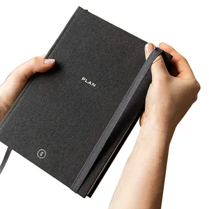 Custom A5 Notebook for Business Executives Luxury Linen Cloth Hardcover with Personalized Logo Printing Design