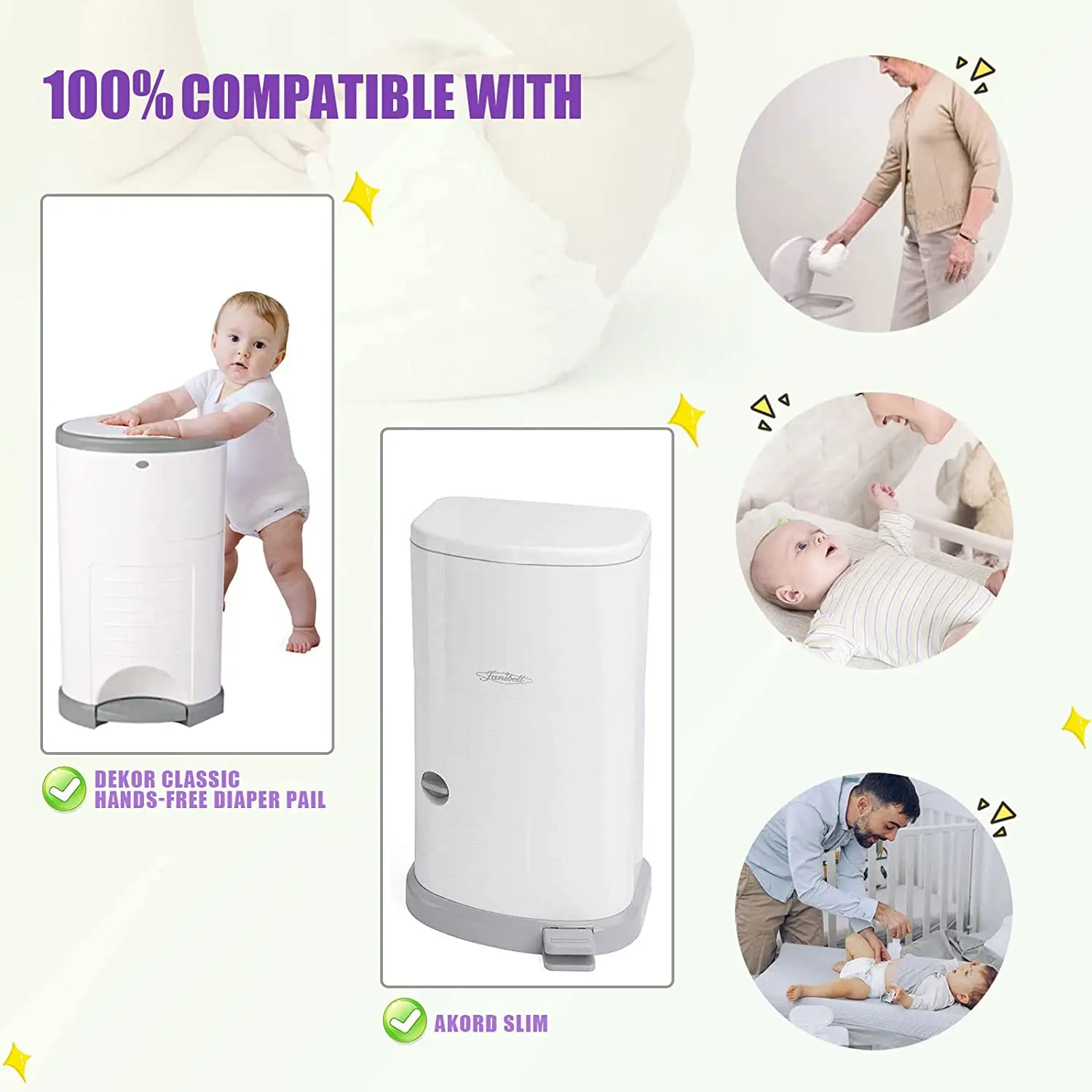 Factory Sell Refills Compatible With Dekor Classic Plus Diaper Pail ...