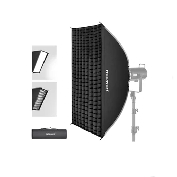 NEEWER 24"x35"/60x90cm Rectangular Softbox Quick Set up Folding Strip Soft Box Bowens Mount with Diffusers/Honeycomb Grid/Bag