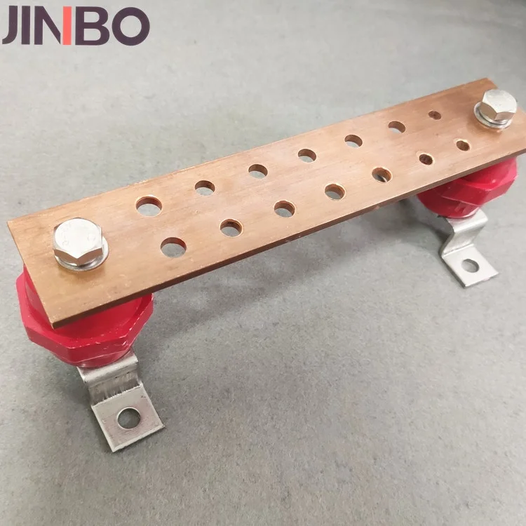 Factory Price Electrical Power System High Quality Copper Grounding Bus Bar Tinned Terminal Block Earth Bar