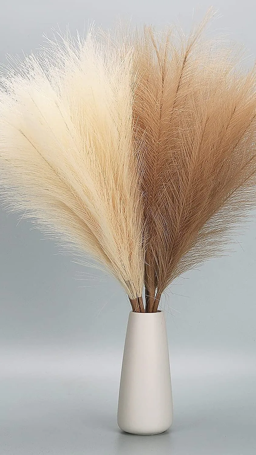 17 inch Faux Pampas Grass Latest Trendy Design Arrangement for Home Pampas Grass Small