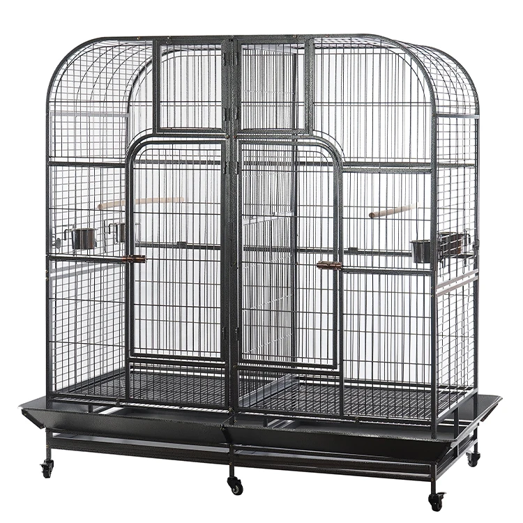 Cheap Small Wire Cages 60Cm Flight Extra Large Bird Cage Golden Wood Wooden Breeding Bird Cage for Big in Wedding Decoration
