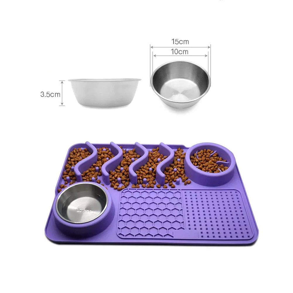 Buy Lick Mat for Dogs with Suction Cups,Dog Food Licking Mat,Slow Feeder  Dog Bowls for Boredom& Anxiety Reducer,Lick Pad for Dog & Cat Slow  Feeders,Help Pets for Bathing,Nail Trimming,Grooming Online at Low