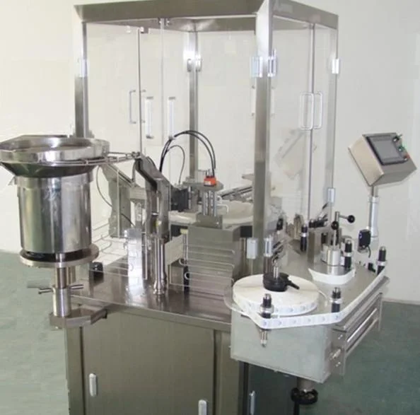 Автоматическая предварительно заполненная стеклянная пластиковая шприц, вакуумная наполняемая заглушка, закрывающая машина для медицинских целей