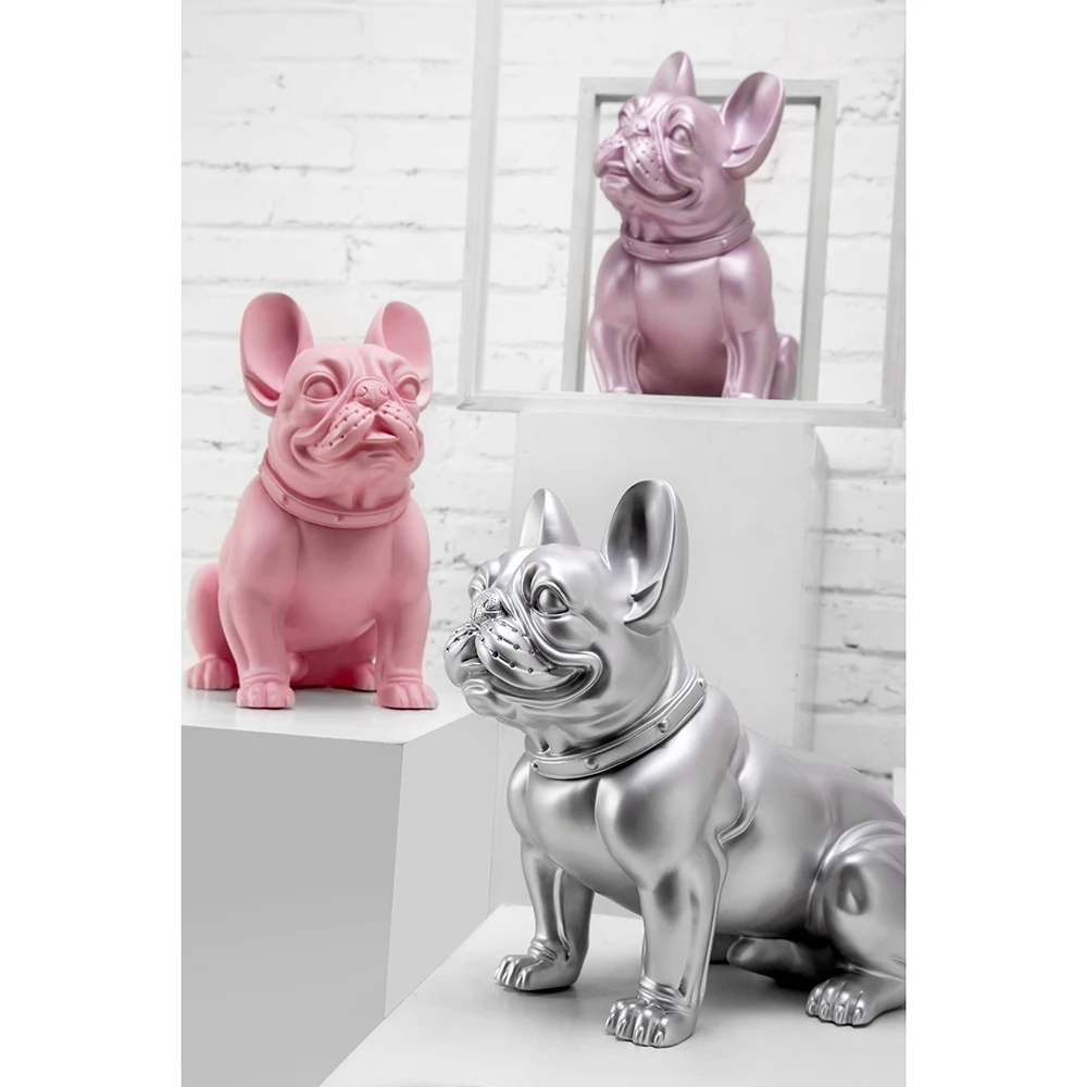 Custom Animal Clothes Display Plastic Model Bulldog Mannequin Shop Window Display Pets Clothes Dog Model