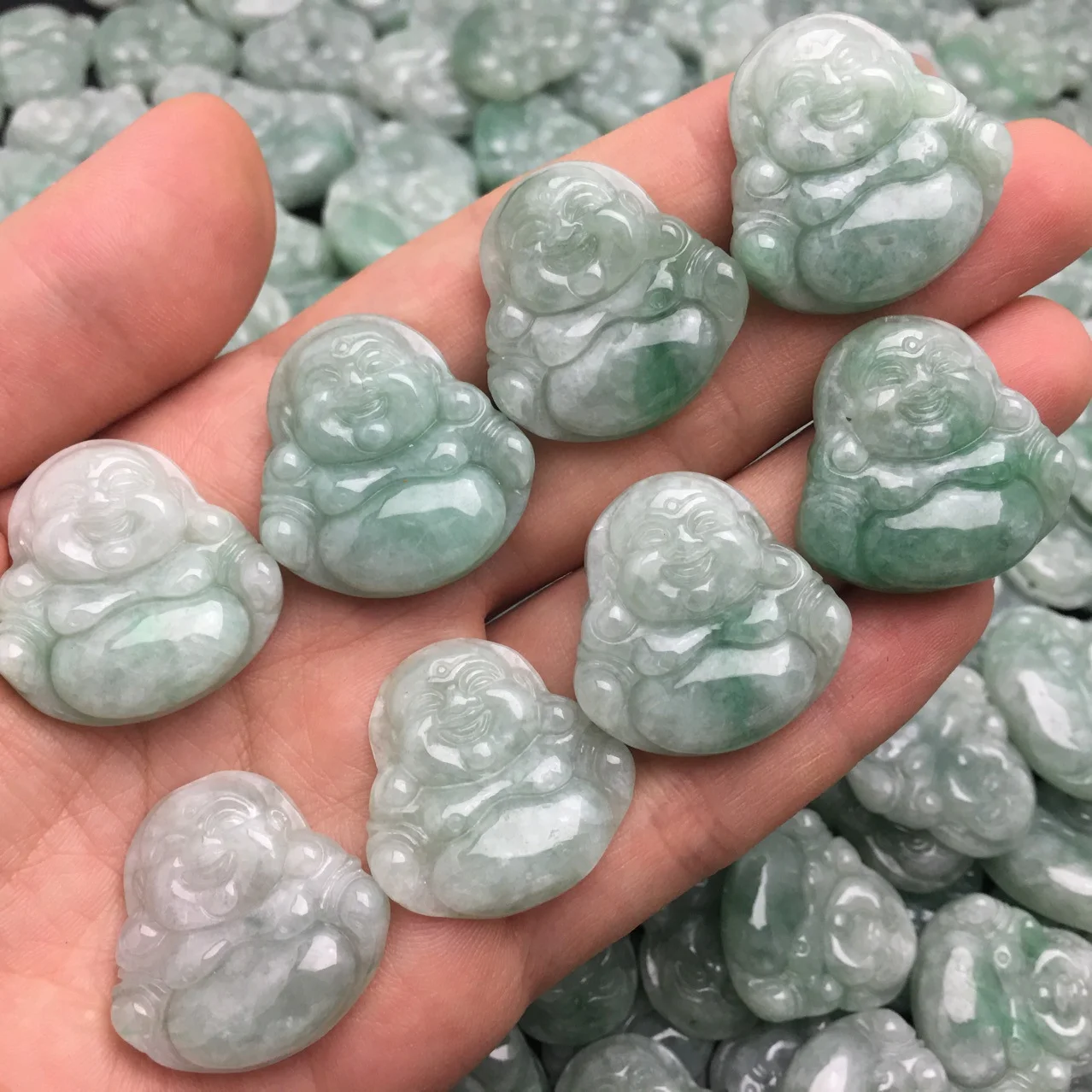 Wholesale Jadeite Buddha Pendant Light Green Jade Pendant Necklace With ...