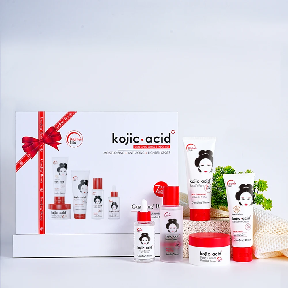 Korean 5-Piece Skin Care Set - Facial Kit with Kojic Acid