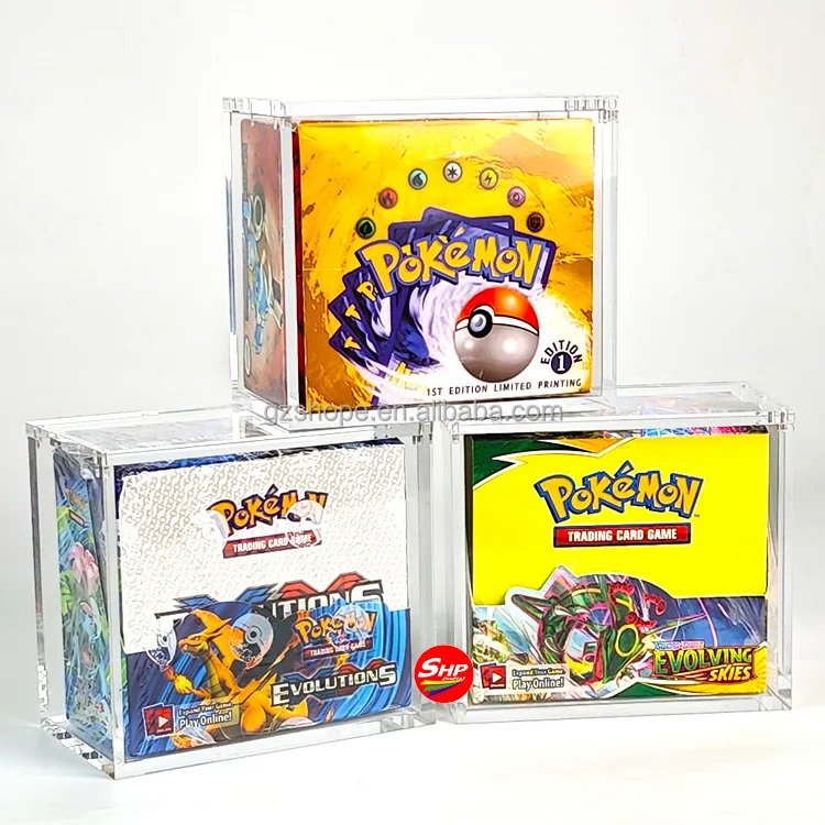 SHP High Quality Pokemon 1st Edition Booster Box Acrylic Case for TCG: Scarlet & Violet Stellar Crown Pokemon Booster Box SHP High Quality Pokemon 1st Edition Booster Box Acrylic Case for TCG: Scarlet & Violet Stellar Crown Pokemon Booster Box