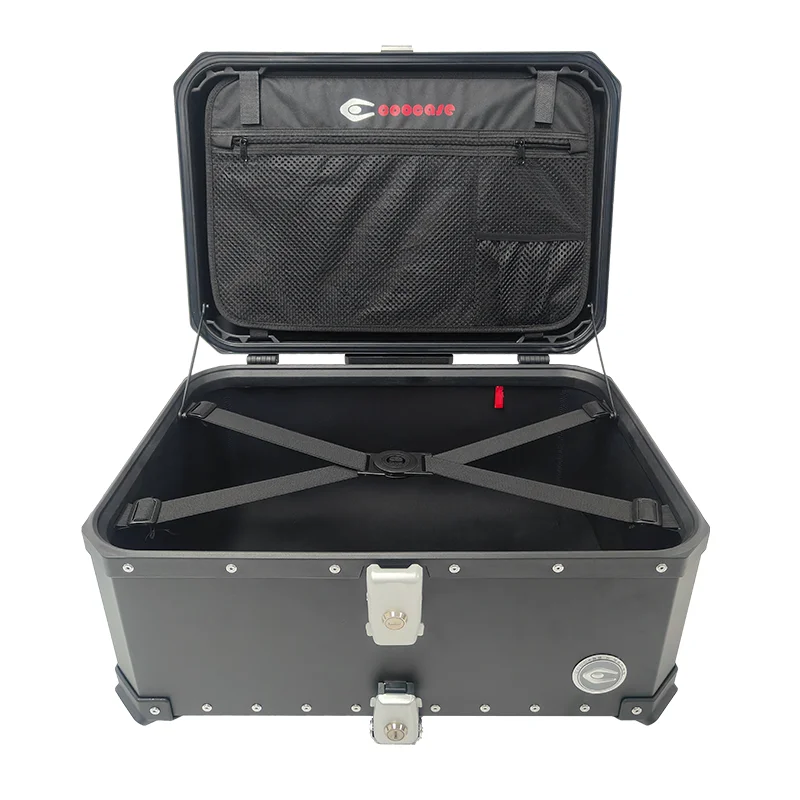COOCASE 65L Tail Box Universal Motorcycle Rear Luggage Trunk Storage Top Case Tool Box Waterproof Top Box Motorcycle Accessories