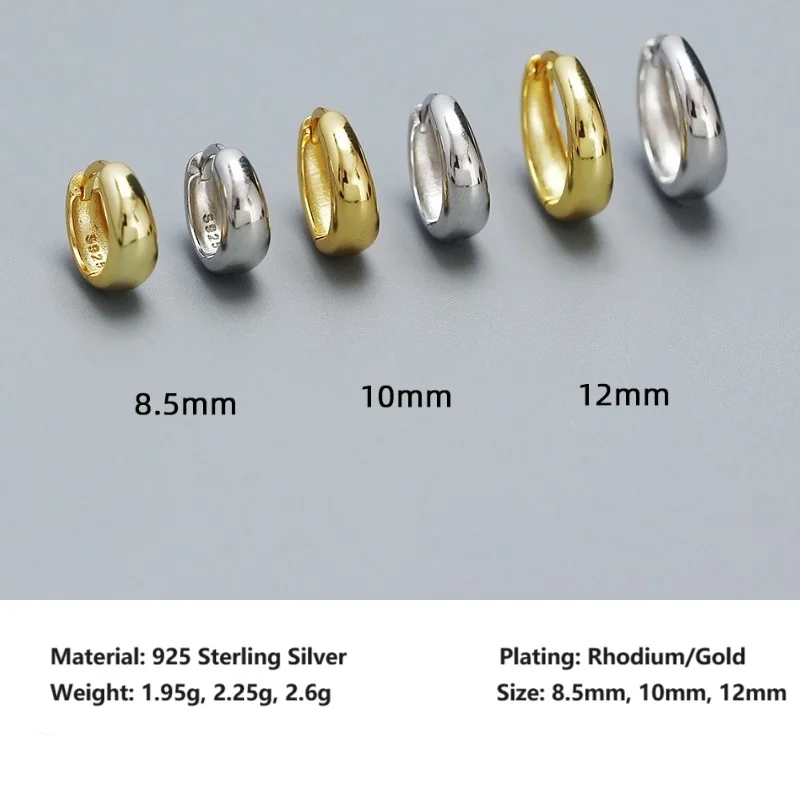 Wholesale Small Gold Hoops - 925 Sterling Silver Earrings