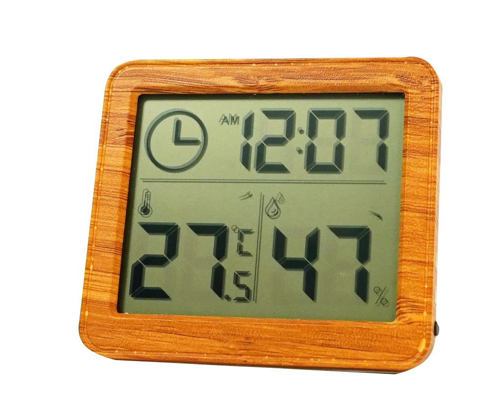 Hot Sell Quadrate Thermo-hygrometer °C/°F Switch LCD Digital Screen Display Indoor Thermometer With Hanging Hole Brackets