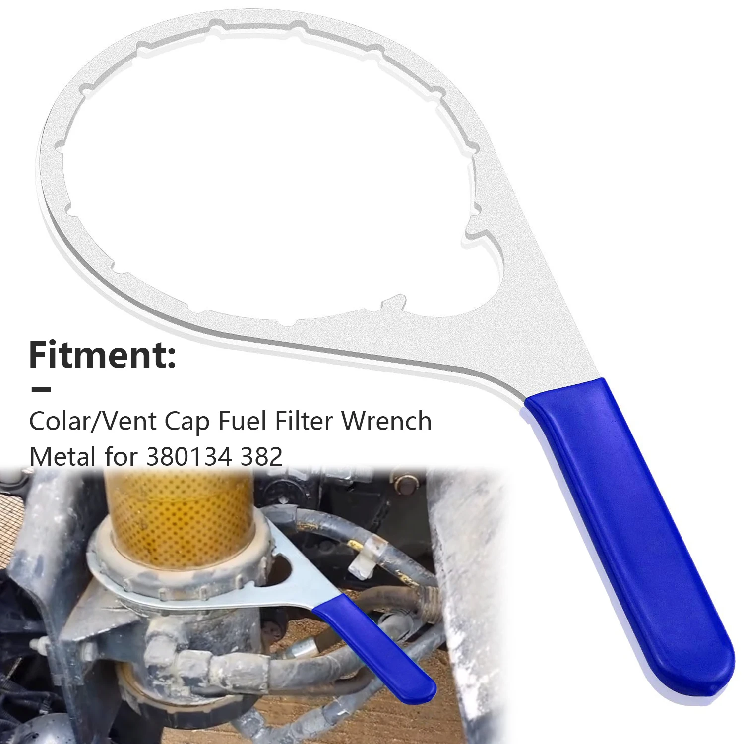 Metal Vent Cap Wrench Fuel Filter Wrench with 6 inch Inner Diameter Compatible with Detroit Diesel Truck Cummins Engines 