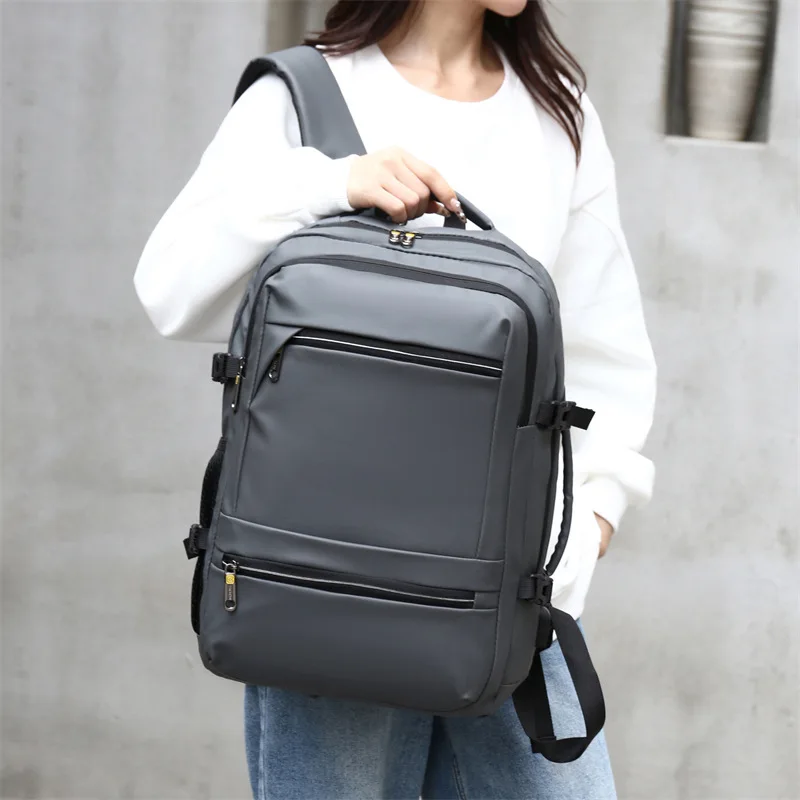 Custom Logo Waterproof Black Smart USB Charging Large Capacity Portable Men Travel Business Computer Laptop Backpack for Male