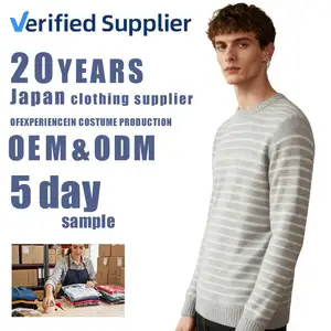 Factory Custom ODM Plus Size Sweater-Multiple Fabrics Knitwear Front Logo Full Sleeve Short Lead Time