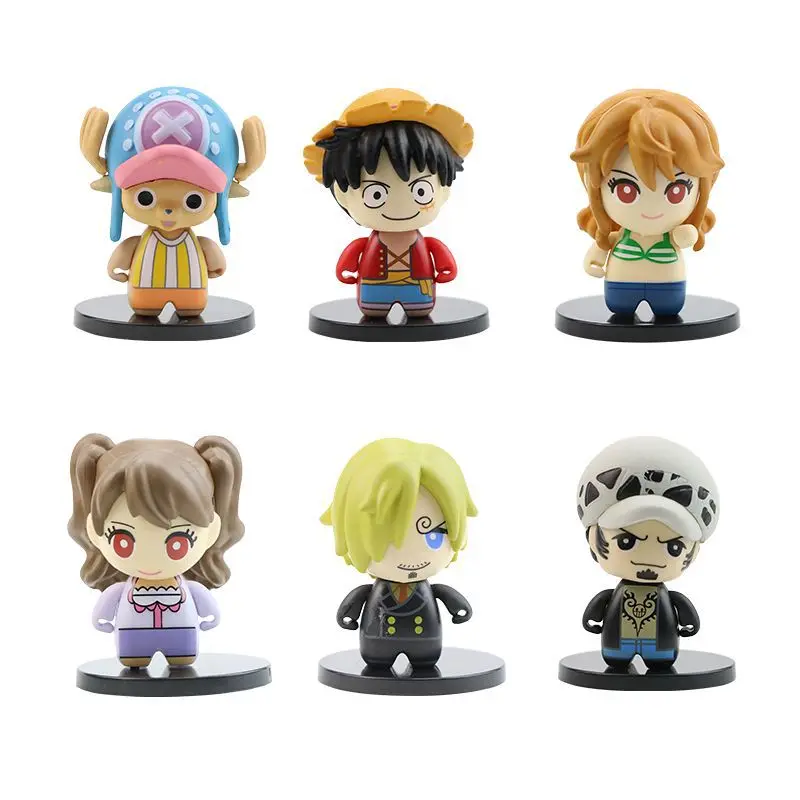 Japanese Anime Mini Figures One Pieced Capsule Toys Cute Luffy Zoro