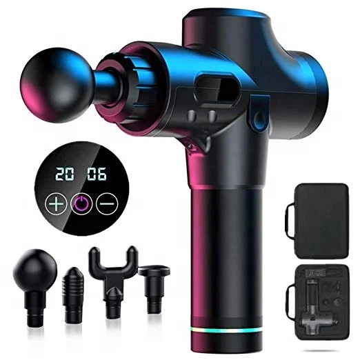 Спортивный массажный пистолет Wellshow массажер для глубоких тканей и мышц ультра-тихий 20 скоростей