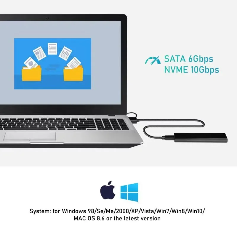 Chinese factory supplier supply M.2 Ngff Nvme 2 In 1 Enclosure Nvme Enclosure Metal Case B M Key M.2 Ngff Ssd To 2.5 Sata Case Ssd Pcie To Usb 2280 - Buy M.2 Nvme Ssd Enclosure Usb 3.2 20g Nvme M.2 Ssd Enclosure nvme M.2 Ssd Enclosure