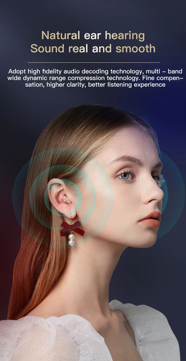 New Arrival Cic Hearing Aid Device For Seniors Rechargeable Wireless