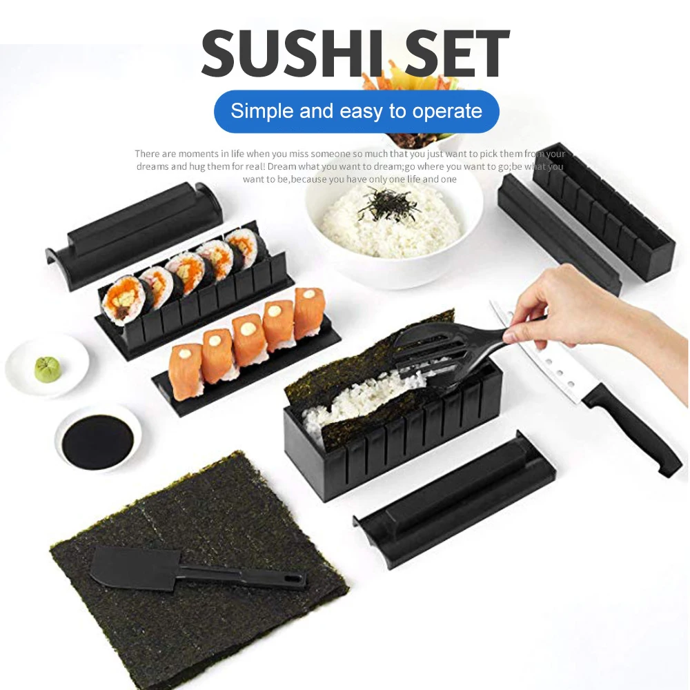 Sushi Bazooka Rice Roller Maker Machine Cooking DIY Sushi Mold Kit Kitchen Tool