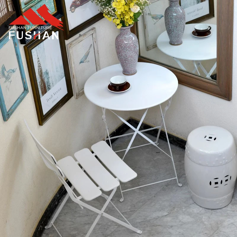 Fushan Furniture Modern Design Metal Frame Outdoor Patio Casual Dining Tables And Chairs