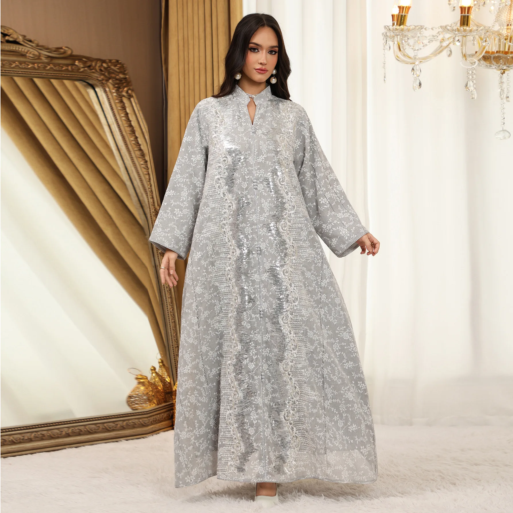 chinese dress ladies Middle East Dubai Muslim women's autumn and winter thick flannelette c –  PRINGBUD ISLAMIC CLOTHING