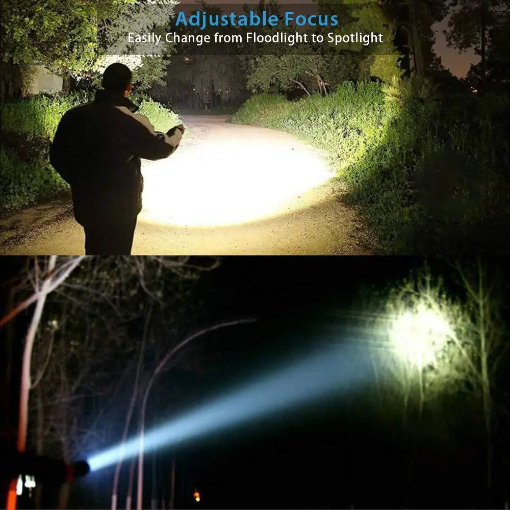 Powerful Waterproof Zoomable Rechargeable Mini LED Emergency Tactical Magnetic T6 Flashlight with Cob Sidelight Torch Flashlight manufacture