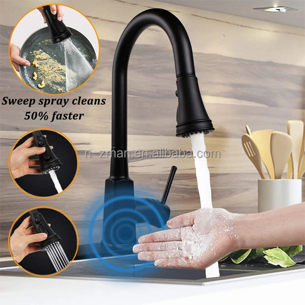 Touchless Kitchen Sink Tap Sensor Automatic Sensor pullout Mixer Faucet 