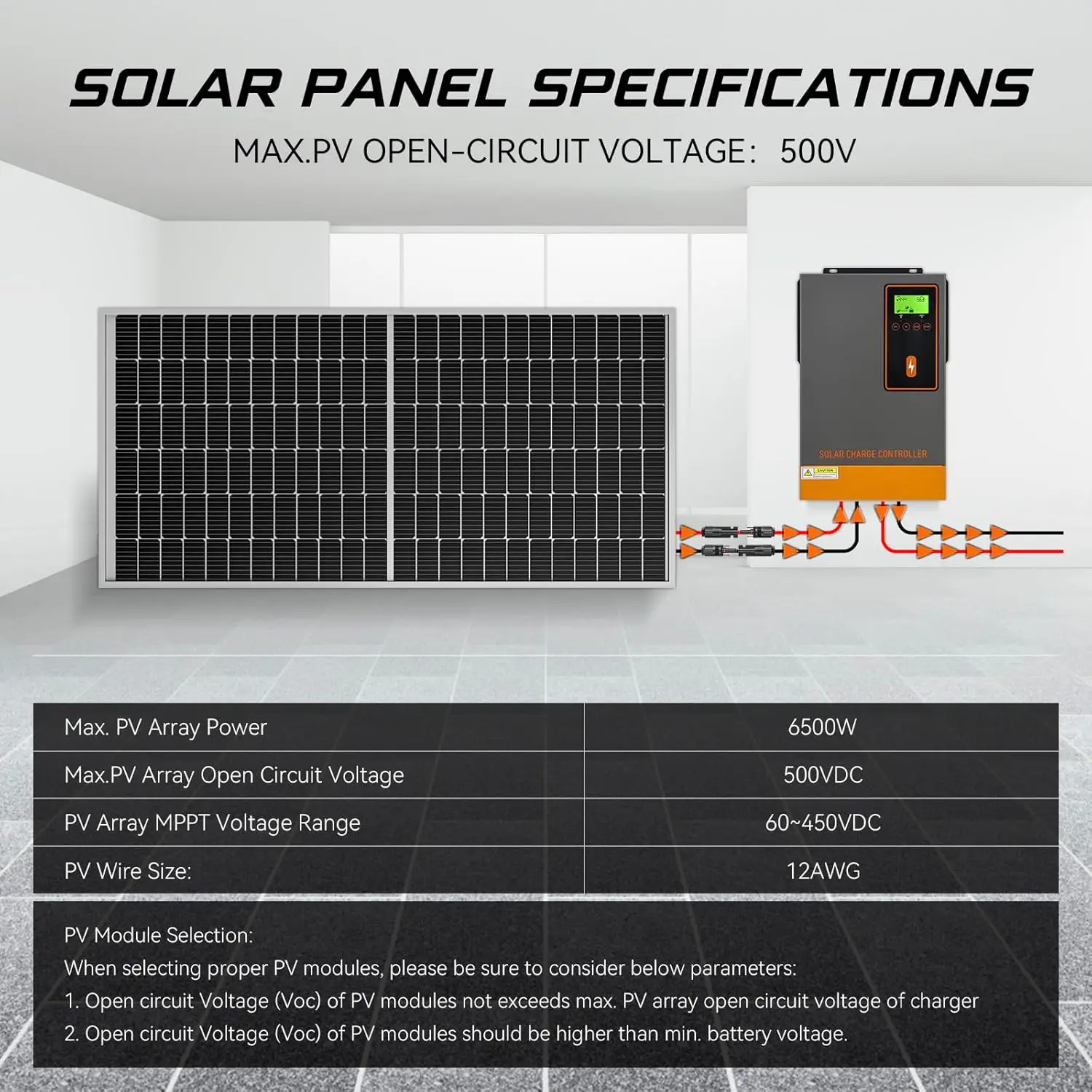 Sub Array Controller Solar PowMr 140A 48V Solar Charge Controller Max PV Array Power 6500W MPPT ...