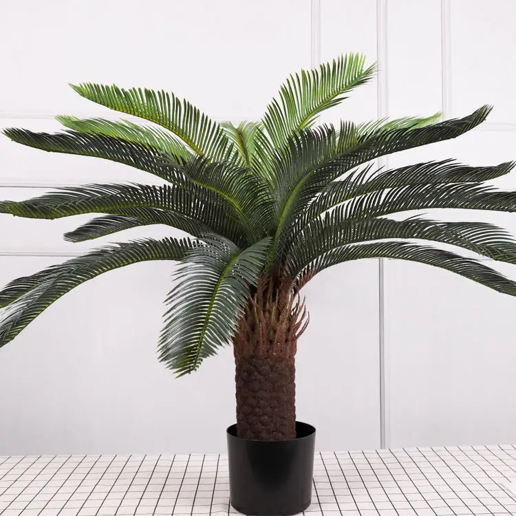 Simulation Cycas Revoluta Pot Plant Iron Tree Living Room Decorative Greenery Ornaments Floor Bionic Craft Iron Tree