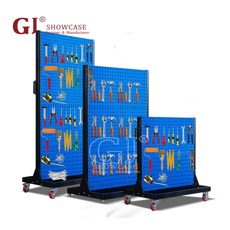 Metal Pegboard Slant Board Rack Tool Shop Accessory Display Stand For Floor Model