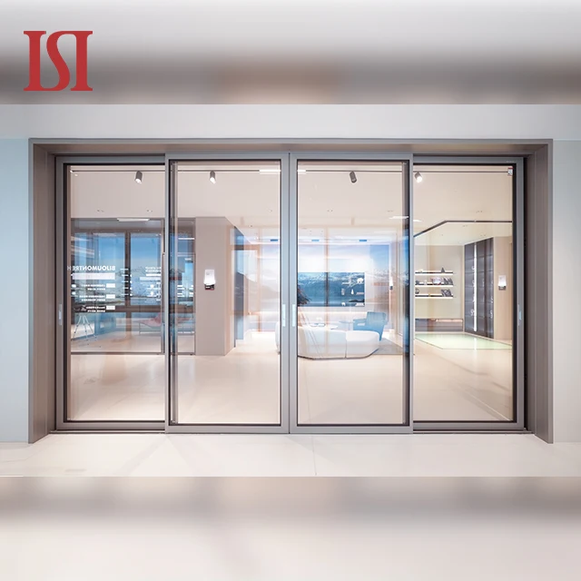 Top Brand Minimalist Modern Aluminum Frame Sliding Door