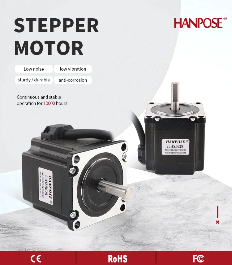 product hanposen nema23 stepper motor sewing machine 28a 126nm 56mm 23hs5628 for cnc milling machine step motor 12v-9