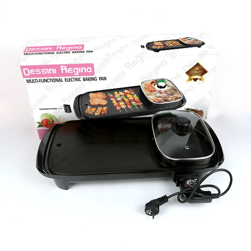 Electric Baking Pan, Multifunctional Electric Barbecue Grill