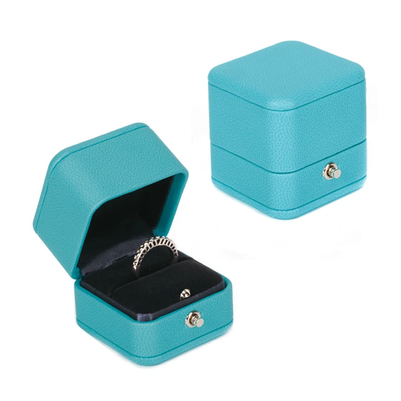 
 Модная Голубая Подарочная коробка от тиффани на заказ, упаковочная коробка для колец и обручальных колец, ювелирных изделий для женщин и девочек, коробка для ожерелья в наличии  