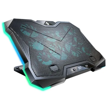 D11 Portable Light Weight RBG Laptop Stand Holder 8 Fan Notebook Stands Computer Stand Bracket Plastic Cooling Pad Bracket Stock