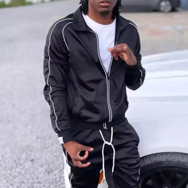 Mens Tracksuits Black Reflective Tracksuit Mens Black Reflective