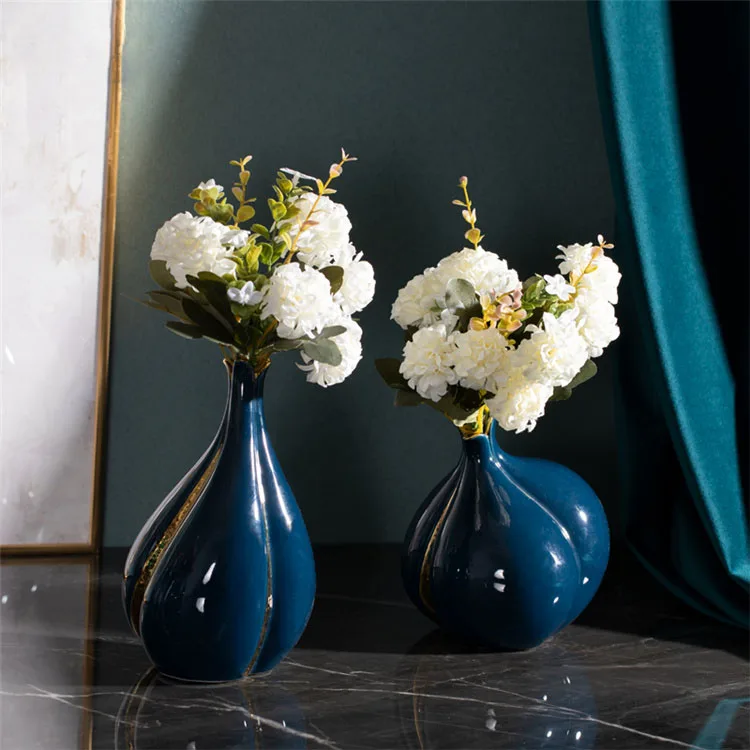 Nordic Style Desktop Onion Shape Design Home Decor Luxury Gift Ceramic Flower Decoration Vase