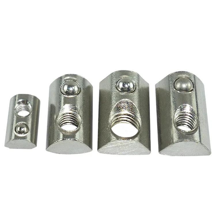 Aluminum Profile Positioning Nut Elastic Nut Spring Plate Steel Ball Nut Block 20-30-40-45M3M4M5M6M6M8M10