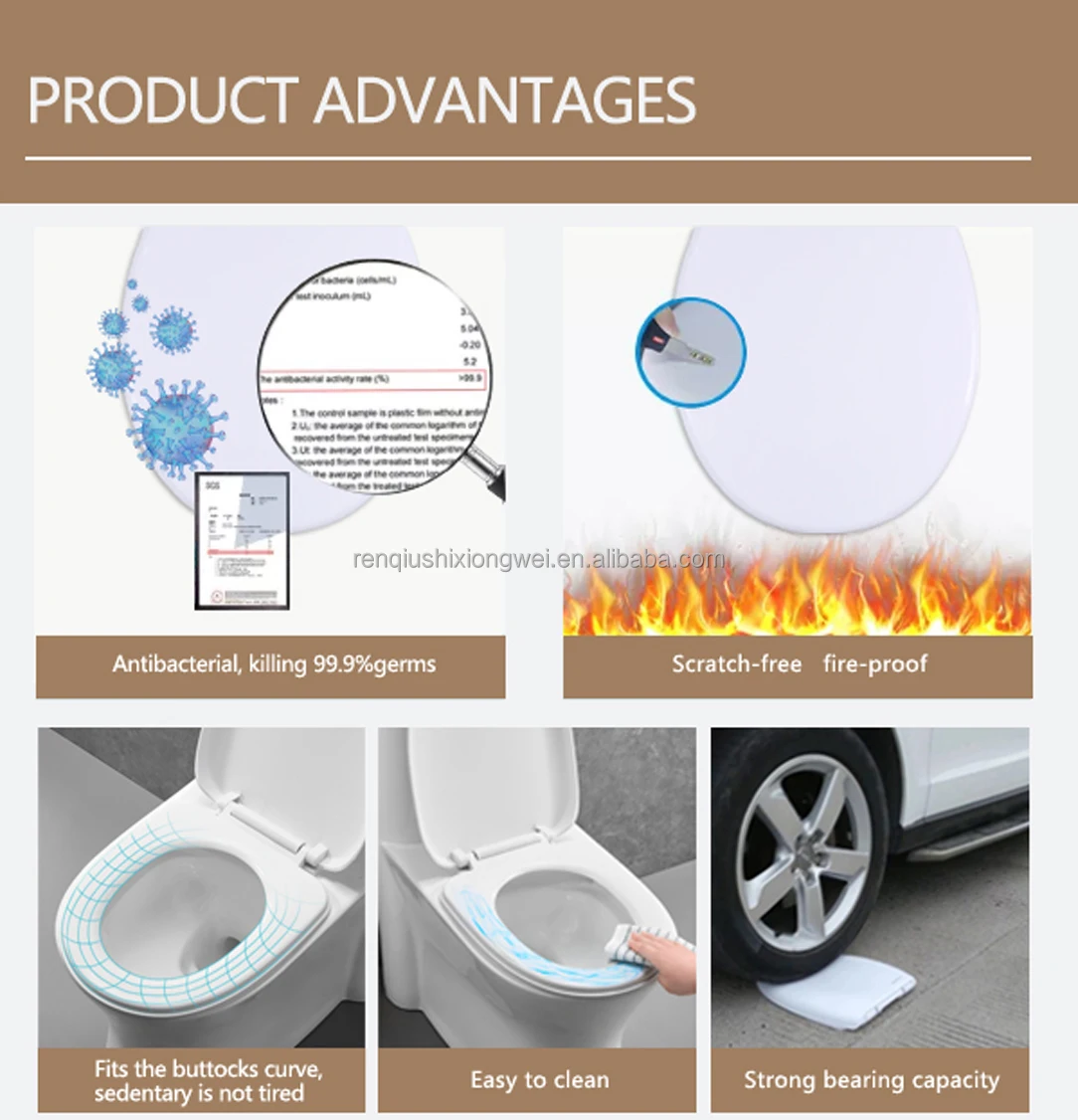 Quick Disassembly And Easy Cleaning Quietclose Round Toilet Seat,Slow