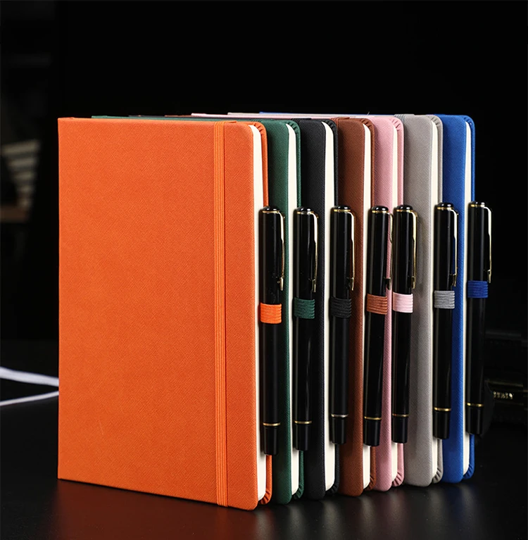 Manufacture Books Oem Custom Hardcover A5 With Pen Pu Leather Journal ...