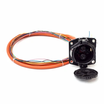 CHAdeMOソケットインレット125A高速EV充電器ケーブル