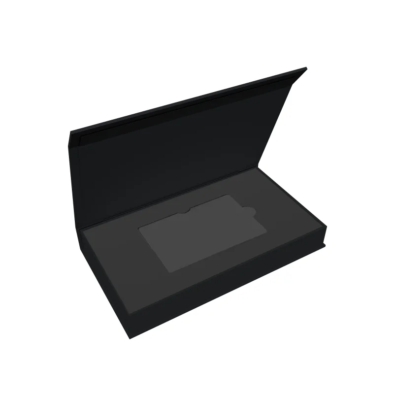 product custom design cardboard packaging rigid closure box with magnet vip card credit gift box gold foil stamping box-6
