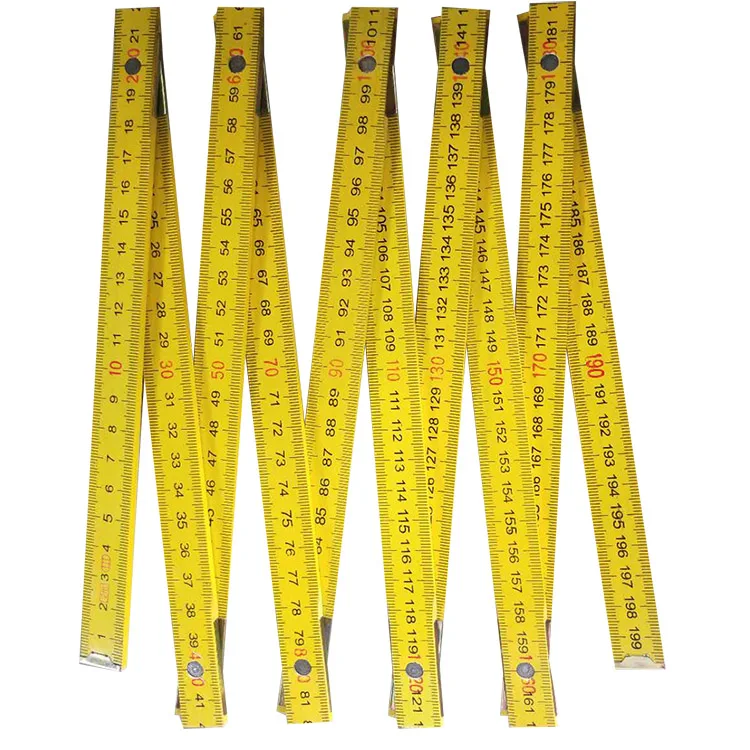 2m 80 Inches 10 Folds Yard Stick Wooden Folding Ruler - China