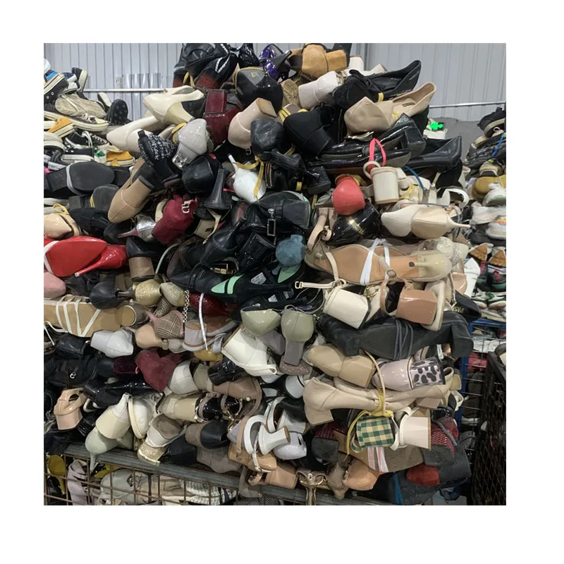 Sepatu Bekas Zapatos Usados смешанные Подержанные туфли женские летние сандалии б/у обувь в тюках