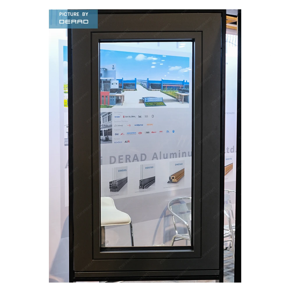 Single double panel window black frame aluminium casement window for wholesale custom outward opening windows